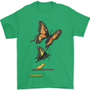 Butterfly Evolution Caterpillar Butterflies Mens T-Shirt 100% Cotton Irish Green