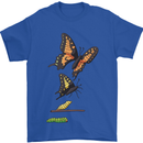 Butterfly Evolution Caterpillar Butterflies Mens T-Shirt 100% Cotton Royal Blue