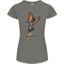 Butterfly Evolution Caterpillar Butterflies Womens Petite Cut T-Shirt Charcoal