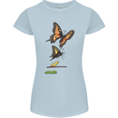 Butterfly Evolution Caterpillar Butterflies Womens Petite Cut T-Shirt Light Blue