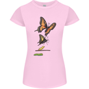 Butterfly Evolution Caterpillar Butterflies Womens Petite Cut T-Shirt Light Pink