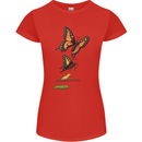 Butterfly Evolution Caterpillar Butterflies Womens Petite Cut T-Shirt Red