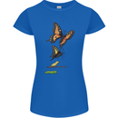 Butterfly Evolution Caterpillar Butterflies Womens Petite Cut T-Shirt Royal Blue