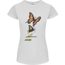 Butterfly Evolution Caterpillar Butterflies Womens Petite Cut T-Shirt White
