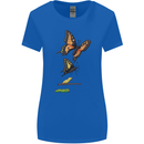 Butterfly Evolution Caterpillar Butterflies Womens Wider Cut T-Shirt Royal Blue