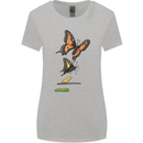 Butterfly Evolution Caterpillar Butterflies Womens Wider Cut T-Shirt Sports Grey