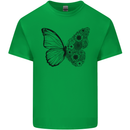 Butterfly Flower Art Mens Cotton T-Shirt Tee Top Irish Green