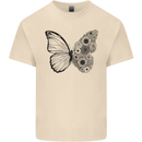 Butterfly Flower Art Mens Cotton T-Shirt Tee Top Natural