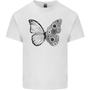 Butterfly Flower Art Mens Cotton T-Shirt Tee Top White