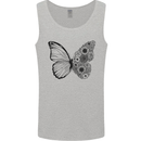 Butterfly Flower Art Mens Vest Tank Top Sports Grey