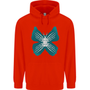 Butterfly Hands Mens 80% Cotton Hoodie Bright Red