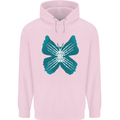 Butterfly Hands Mens 80% Cotton Hoodie Light Pink