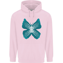 Butterfly Hands Mens 80% Cotton Hoodie Light Pink