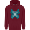 Butterfly Hands Mens 80% Cotton Hoodie Maroon