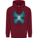 Butterfly Hands Mens 80% Cotton Hoodie Maroon