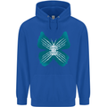 Butterfly Hands Mens 80% Cotton Hoodie Royal Blue