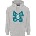Butterfly Hands Mens 80% Cotton Hoodie Sports Grey