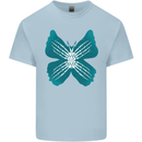 Butterfly Hands Mens Cotton T-Shirt Tee Top Light Blue