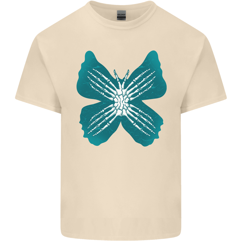 Butterfly Hands Mens Cotton T-Shirt Tee Top Natural