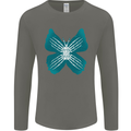 Butterfly Hands Mens Long Sleeve T-Shirt Charcoal