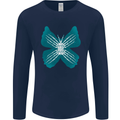 Butterfly Hands Mens Long Sleeve T-Shirt Navy Blue