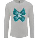 Butterfly Hands Mens Long Sleeve T-Shirt Sports Grey