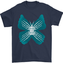Butterfly Hands Mens T-Shirt 100% Cotton Navy Blue
