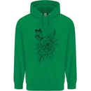 Butterfly & Flowers Childrens Kids Hoodie Irish Green