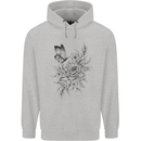 Butterfly & Flowers Childrens Kids Hoodie Sports Grey