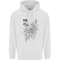 Butterfly & Flowers Childrens Kids Hoodie White