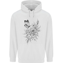 Butterfly & Flowers Childrens Kids Hoodie White