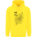 Butterfly & Flowers Childrens Kids Hoodie Yellow