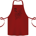 Butterfly & Flowers Cotton Apron 100% Organic Maroon