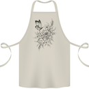 Butterfly & Flowers Cotton Apron 100% Organic Natural