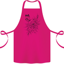 Butterfly & Flowers Cotton Apron 100% Organic Pink