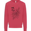 Butterfly & Flowers Kids Sweatshirt Jumper Heliconia