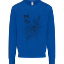 Butterfly & Flowers Kids Sweatshirt Jumper Royal Blue
