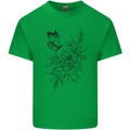 Butterfly & Flowers Kids T-Shirt Childrens Irish Green