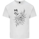 Butterfly & Flowers Kids T-Shirt Childrens White