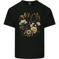 Butterfly and Flowers Nature Kids T-Shirt Childrens Black