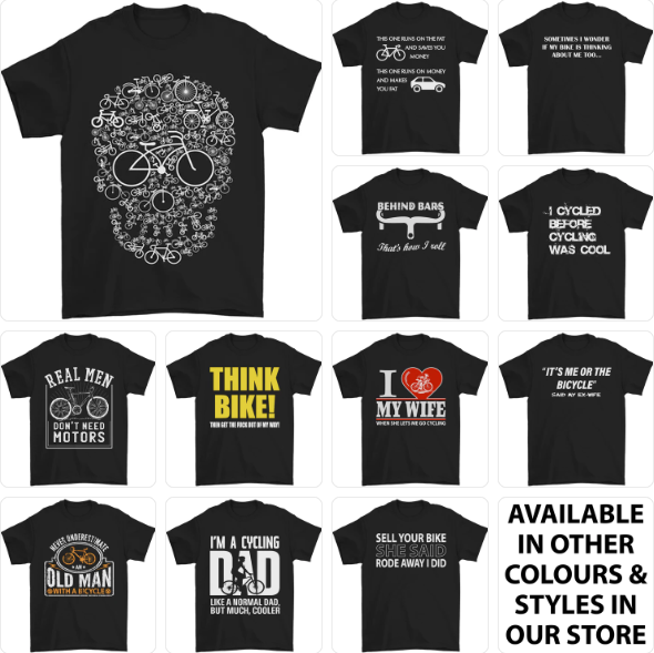 a group of t - shirts with different designs on them