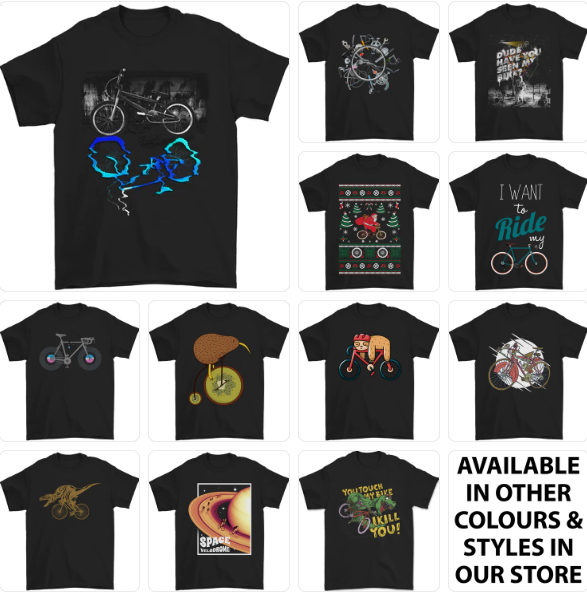 a group of t - shirts with different designs on them