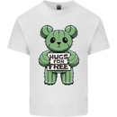 Cactus Bear Funny Hugs for Free Mens Cotton T-Shirt Tee Top White