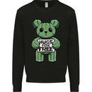 Cactus Bear Funny Hugs for Free Mens Sweatshirt Jumper Black