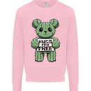 Cactus Bear Funny Hugs for Free Mens Sweatshirt Jumper Light Pink