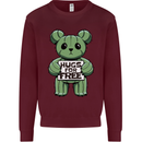 Cactus Bear Funny Hugs for Free Mens Sweatshirt Jumper Maroon