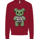 Cactus Bear Funny Hugs for Free Mens Sweatshirt Jumper Red