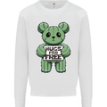 Cactus Bear Funny Hugs for Free Mens Sweatshirt Jumper White