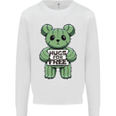 Cactus Bear Funny Hugs for Free Mens Sweatshirt Jumper White