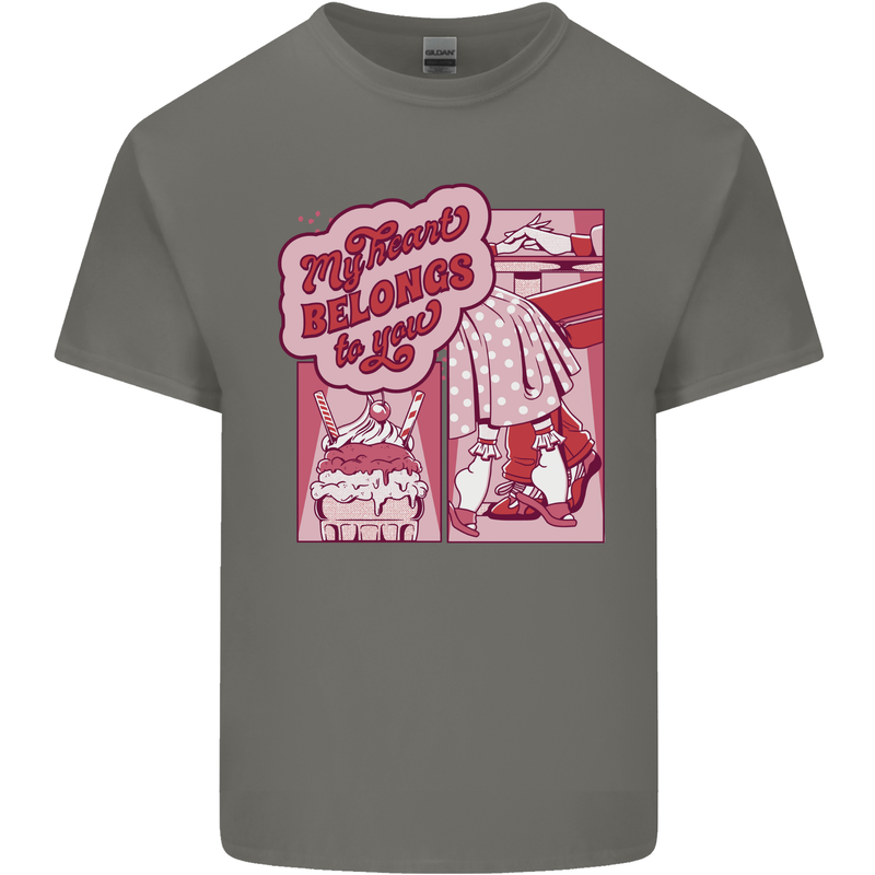 Cake My Heart Belongs to You Anti-Valentines Day Kids T-Shirt Childrens Charcoal